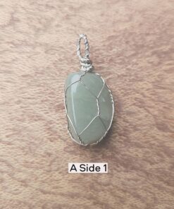 Tumbled Green Stone Pendant - A