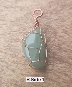 Wire Wrapped Green Stone a