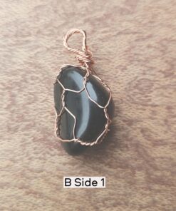 Handmade Black Stone Pendant - B1