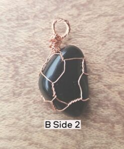 Handmade Black Stone Pendant - B2
