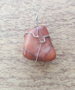 Hand Made Wire Wrapped Jasper Stone - B