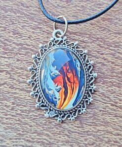 Unique Handmade Necklace with Photo Cabochons - Friendship Gift