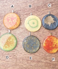 Colourful Hand Painted Pendant Necklace all