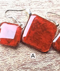 Hand Painted Resin Square- A