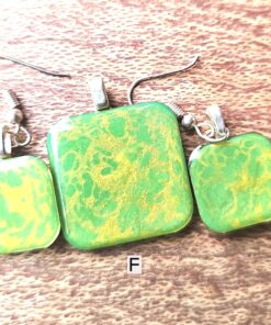 Hand Painted Resin Square - F
