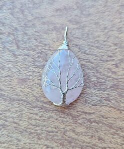 Wire Wrapped Tree of Life Pendant with Handcrafted Quartz