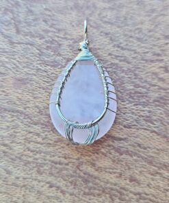 Alternative view of Wire Wrapped Tree of Life Pendant with Handcrafted Quartz