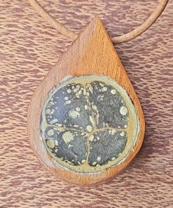 Handmade Wood Resin Necklace a