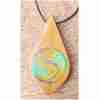 Handcrafted Wood and Resin Pendant on Chord WR05 a