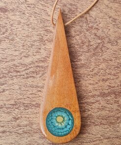 Boho Chic Wood and Resin Necklace WR06 a