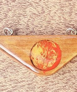 Triangular Resin and Wood Necklace WR08 a