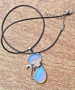 Colourful Cat Necklace - Fun Present for Girlfriend E