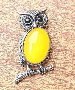 Charming Yellow Owl Design - Girlfriend's Gift Necklace A