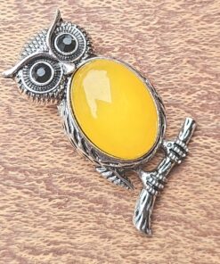 Charming Yellow Owl Design - Girlfriend's Gift Necklace C