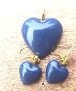 Handcrafted Acrylic Pendant & Earrings Set A
