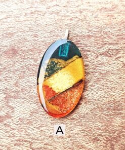 Unique Fluid Art Pendant - A
