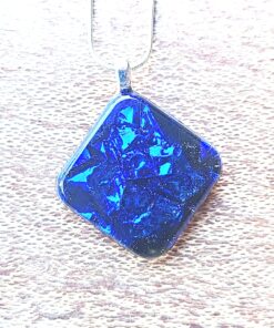 Stylish Square Jewellery Set - Unique Faux Dichroic Matching Gift B