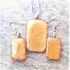 Fashionable Resin Pendant and Earrings - Rectangular Design, Unique Gift A
