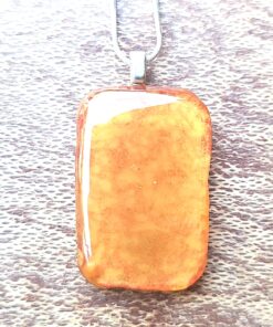 Fashionable Resin Pendant and Earrings - Rectangular Design, Unique Gift B