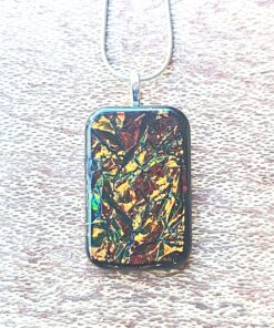 Unusual Pendant and Earrings - Resin Rectangles, Fashion Gift Idea C
