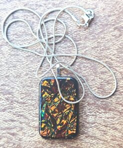 Unusual Pendant and Earrings - Resin Rectangles, Fashion Gift Idea D
