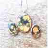Hand Painted Resin Jewelry Oval Set for a Special Friend A