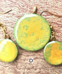 Hand Painted Resin Round - D