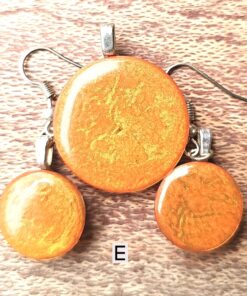 Hand Painted Resin Round - E