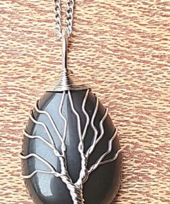 Handmade Black Tree of Life Pendant Necklace D